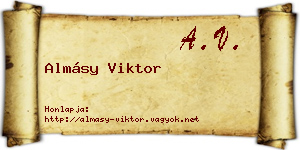 Almásy Viktor névjegykártya