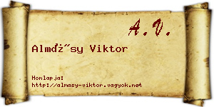 Almásy Viktor névjegykártya