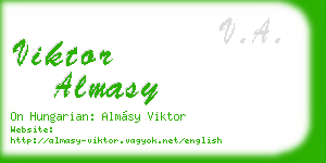 viktor almasy business card