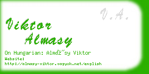 viktor almasy business card